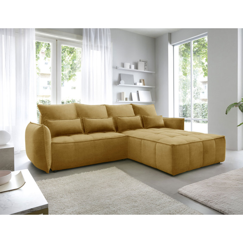 Bonella 4 Seater Sofa Bed, Right Hand Facing, Yellow
