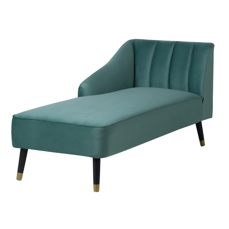 Cheever Upholstered Chaise Lounge, Tale Blue