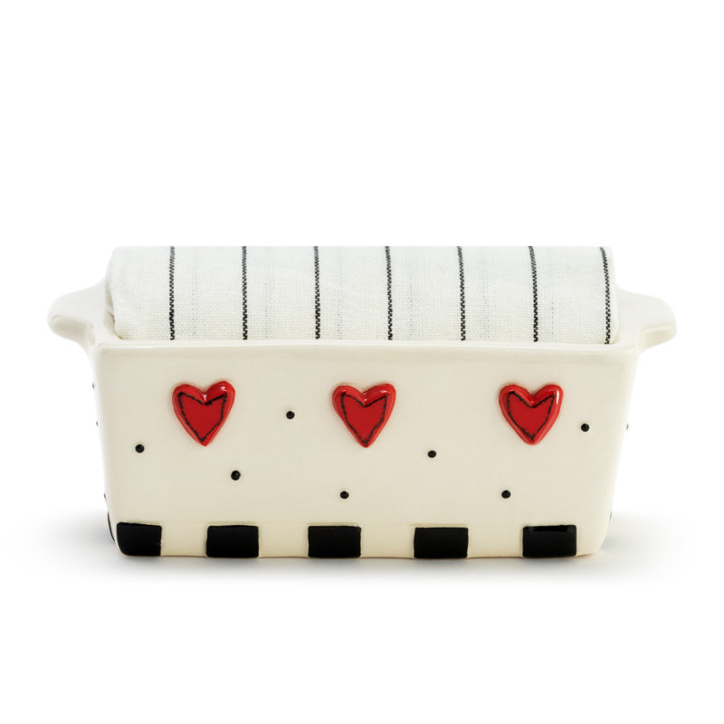 DEMDACO 7'' x 2.5'' Stoneware Mini Loaf Pan