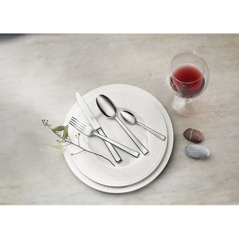 Cellini White Porcelain 24-Piece Dinnerware Set, Service for 6