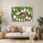 Art mural en métal vert légumes radis Daikon-1353000538