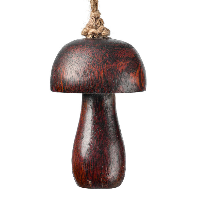Dark Wood Assorted Toadstool Ornament Set of 3.
