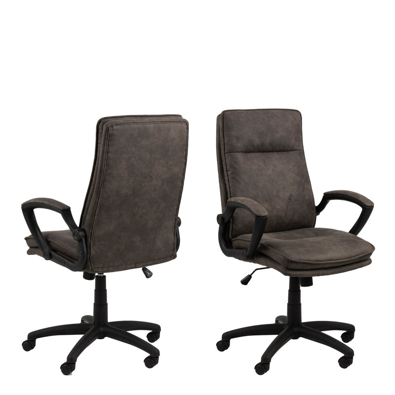 Vanlue Polyester Blend Executive Chair, Black