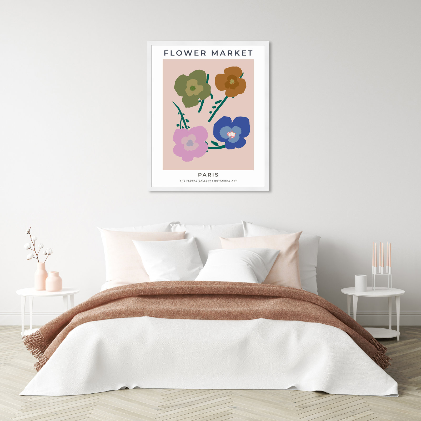 Paris Flower Market Print by Oliver Gal, 38" H x 32" W, White