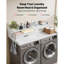 54 x 27,5 po, comptoir de laveuse-sécheuse avec tablette, laveuse et sécheuse en bois avec 2 tiroirs et 2 crochets, machine à laver le linge pour placard à linge, rangement et garde-manger-128900871