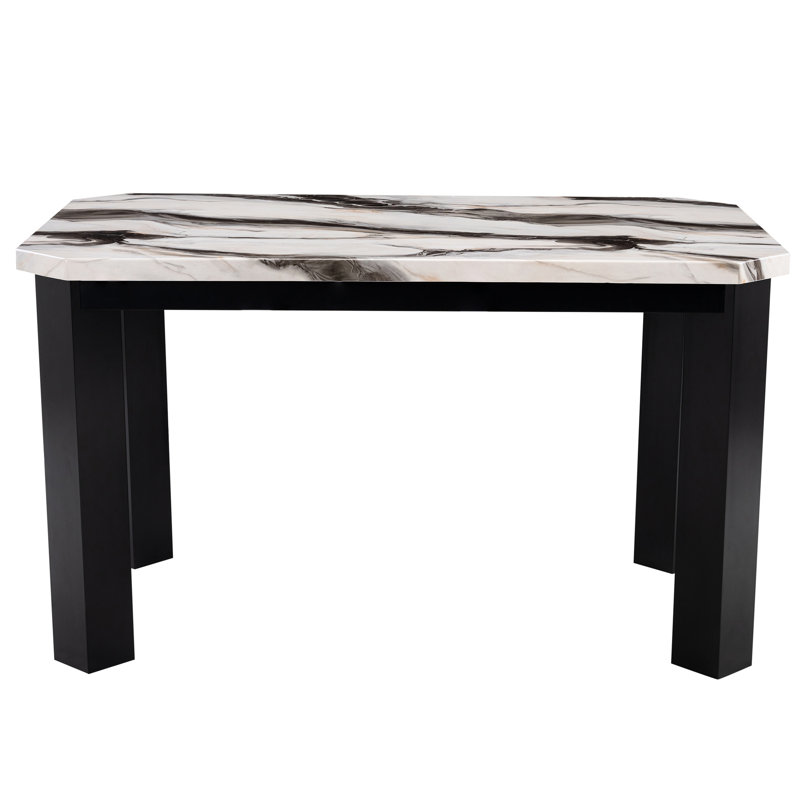 Table de bar et chaise rectangulaires gris foncé, rembourrage en mousse, base à 4 pieds, chaise rembourrée, tabouret de salle à manger moderne à base grise, fixe pour