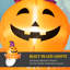 Autocollant de fenêtre fantôme avec visage orange Outsunny