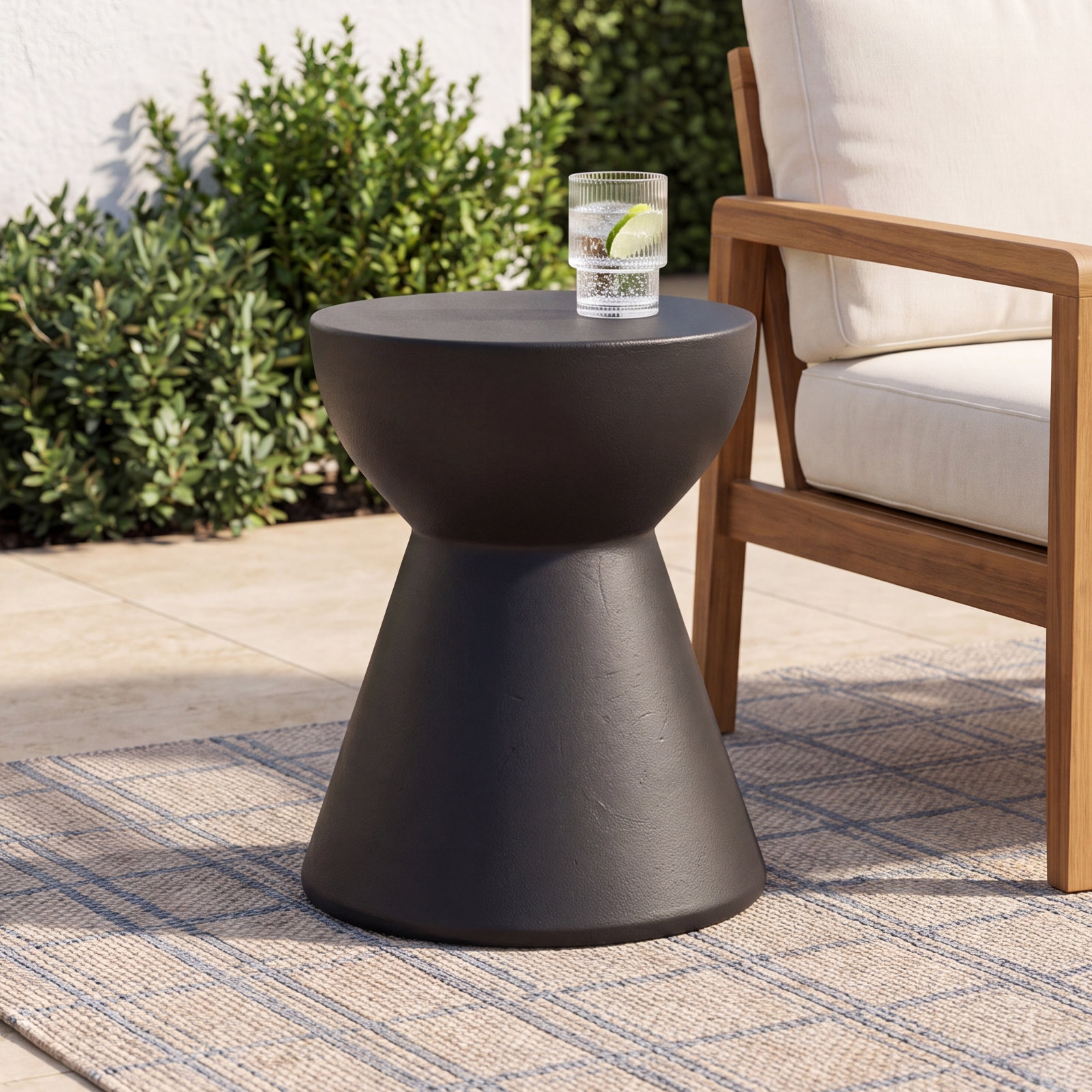 Flula 17'' Stone Outdoor Side Table