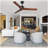 52"  Lowe Profile Black Ceiling Fan without Light