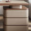 Bureau rectangulaire en bois manufacturé kaki + brun noisette avec 3 tiroirs-1576021443-1576021440