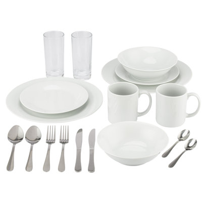 Rene Starter 18 Piece Dinnerware Set, Service for 1