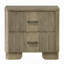 Table de chevet style transitionnel 1pc avec 2 tiroirs de rangement