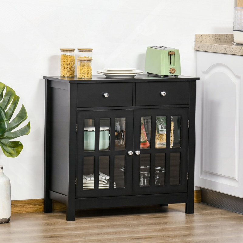 Buffet Buffet avec portes réglables et 2 tiroirs