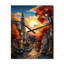 Horloge murale San Francisco City At Orange Sunset-99630929