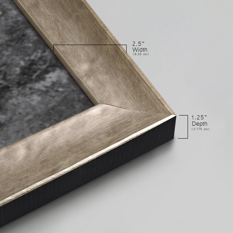 Found Textures Xiii, reproduction d'art sur toile, H 25 po x l 45 po x P 1,25 po, Toile avec cadre gris / noir