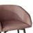 BLACK METAL SWIVEL COUNTER CHAIR IN PINK CHENILLE-823137371