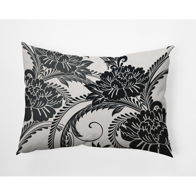 Floral Outdoor Reversible Throw Pillow