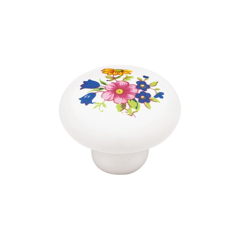 (Paquet de 5) Bouton floral de 1-3 / 8 po blanc