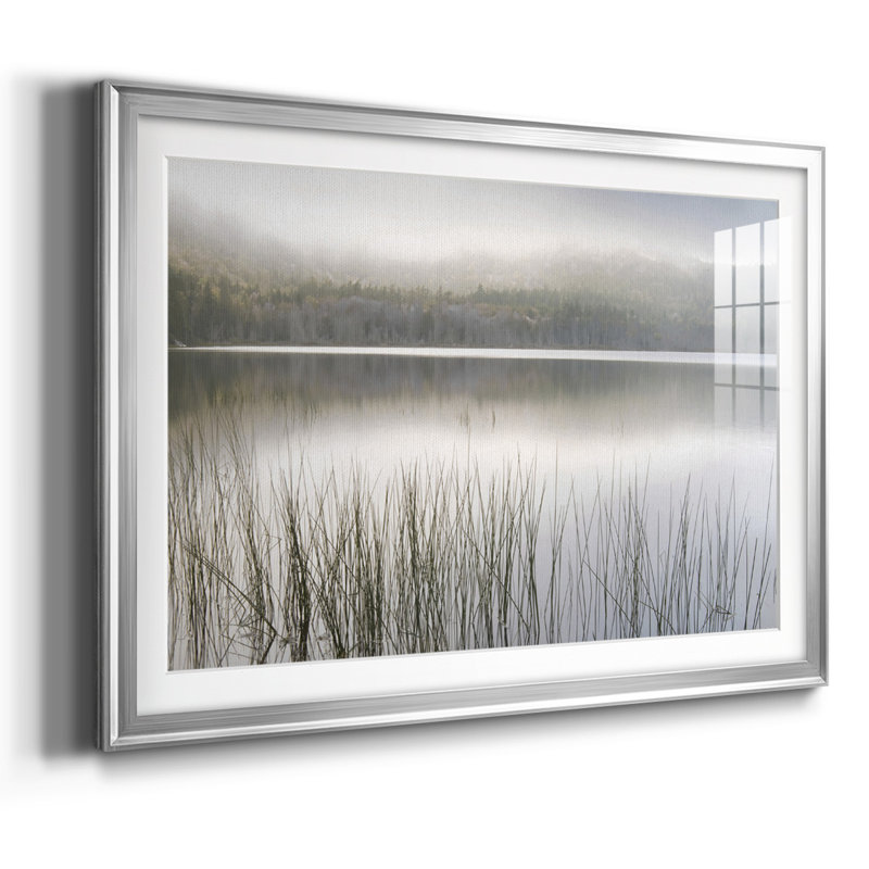 «Lake Fog», impression sur papier, Argent, H 30 po x l 44 po x P 1,5 po