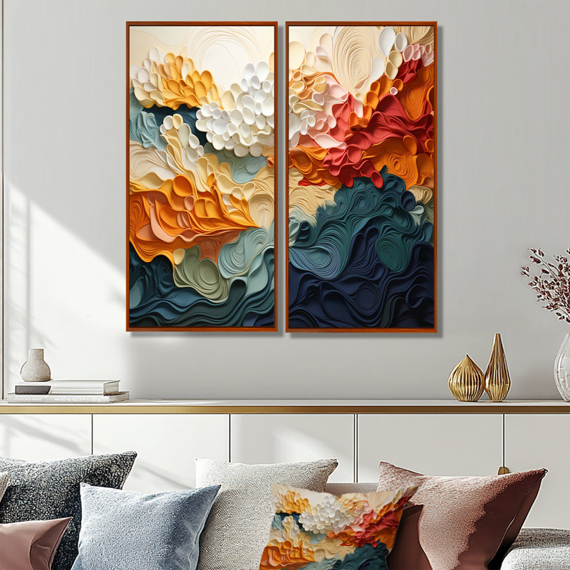 Cibis Biomorphism Organic Forms VI - Biomorphism, grandes impressions sur toile, 32" H x 32" W, Impression encadrée flottante