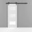 Modern Barn Door / Sete 6003 / 6.6FT Rail Track Heavy Hardware Set / Solid Panel Interior Doors-30" x 96"-Black Rail-58144610-58144611