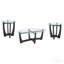 Table basse 48 "ovale en verre - petite - noire