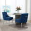 Chaise d'appoint rembourrée en velours Farr avec pieds argentés Farr-441903410