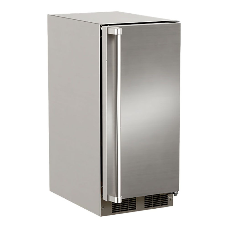Marvel 15"W. Outdoor Built-In 25 Lb. Daily Production Crescent Ice Machine - Stainless Steel