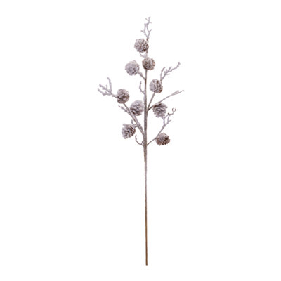 Brindille enneigée de pin enneigé (ensemble de 2)