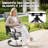 Burlington 7-piece Padded Textilene Patio Dining Set With Umbrella Hole, Swivel Design