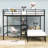 Adelline Kids Full Over Twin Metal Bunk Bed with Built-in Desk and Shelves-88075670