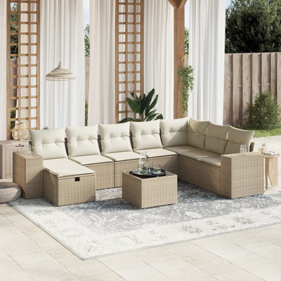 Ensemble de canapé de jardin en acier Vidaxl