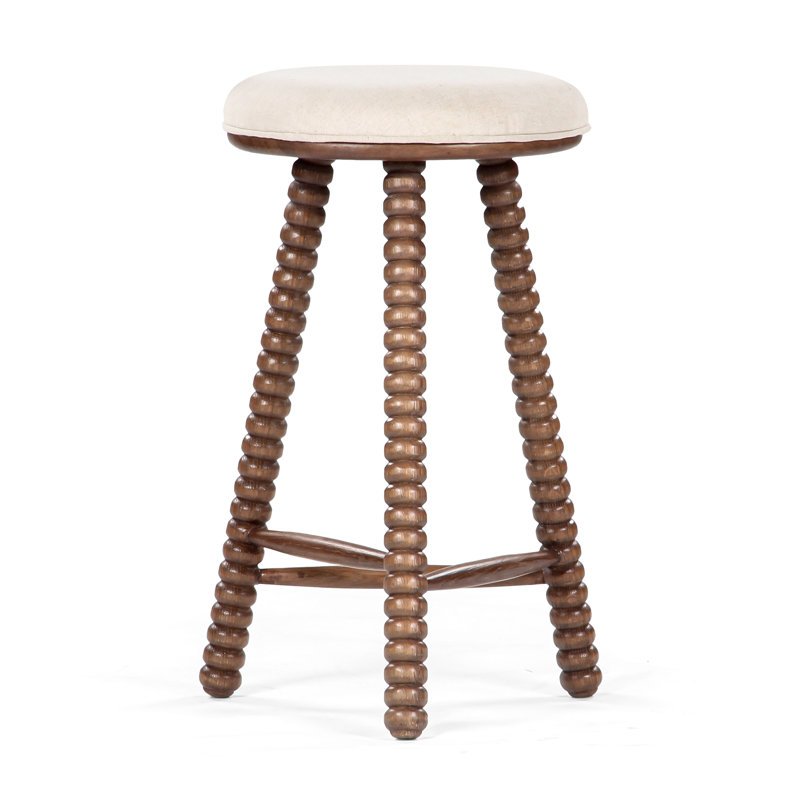 Tabouret de comptoir Alyson Twist, Brun