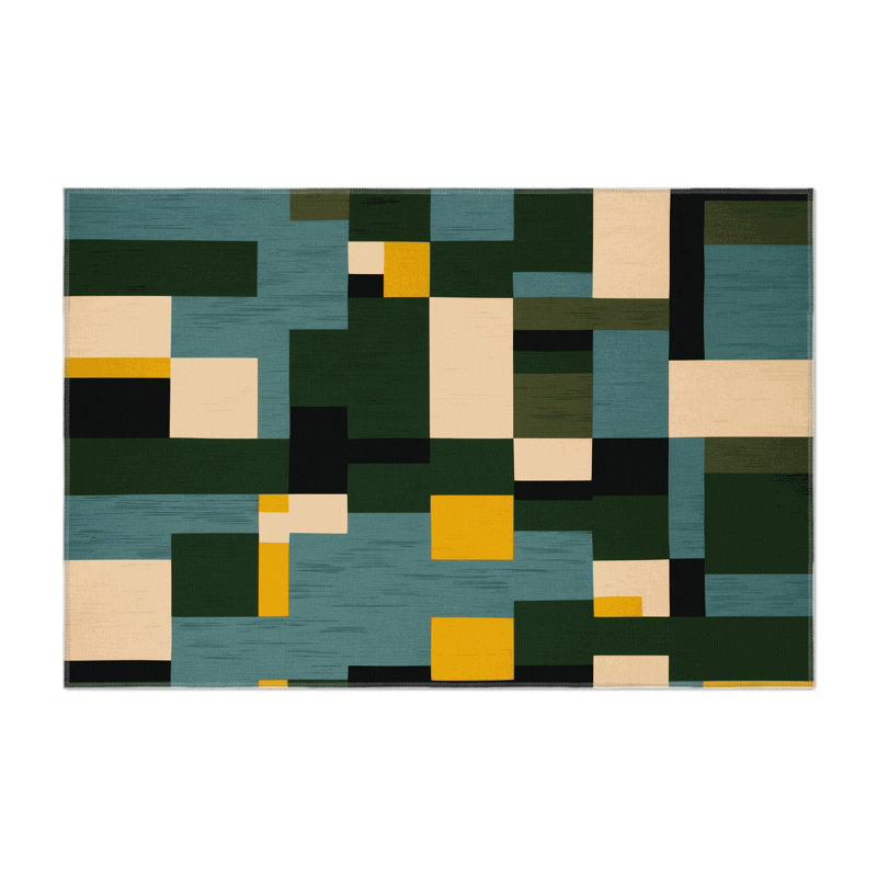 Colorful Coordinates Indoor And Outdoor Area Rug, Rectangle 4' x 6'