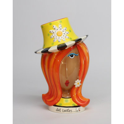 American African Daisy Lady 1.5 qt. Cookie Jar -  Red Barrel Studio®, 12BFD014E7244360B2EA18DF986B8EF9
