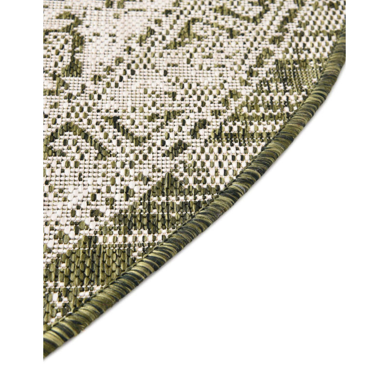 Tapis intérieur / extérieur bleu Alvenia Southwestern, Ovale 3 pi 3 po x 5 pi 3 po