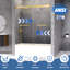 Porte de baignoire coulissante double sans cadre de 56 à 60 po x H 66 po avec verre trempé transparent de 3/8 po (10 mm)-94288777