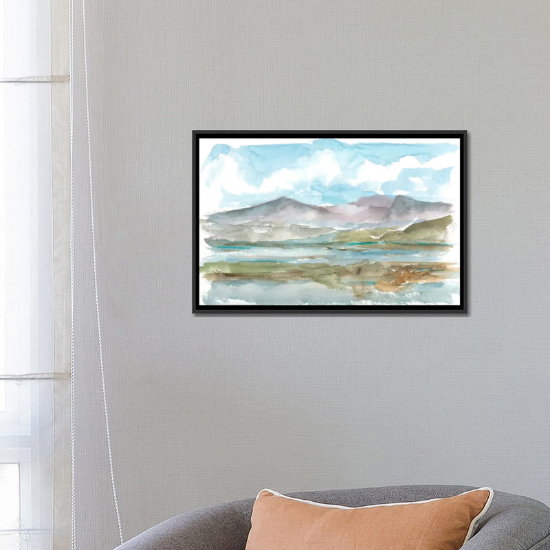 «Impressionist View I», reproduction sur toile, H 18 po x l 26 po x P 1,5 po, Toile encadrée noire, Pas de tapis