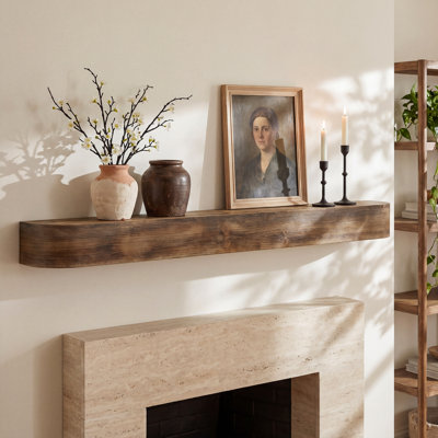 Fireplace Mantel, 71" Wood Wall Mounted Mantle for Over Fireplace