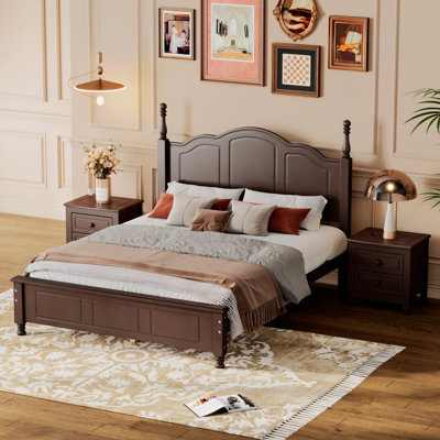 3-Pieces Bedroom Sets,Platform Bed And Two Nightstands in , Full / Double -  Red Barrel StudioÂ®, 8468F1C1BF484873AD09CAB2FFE6E7D9