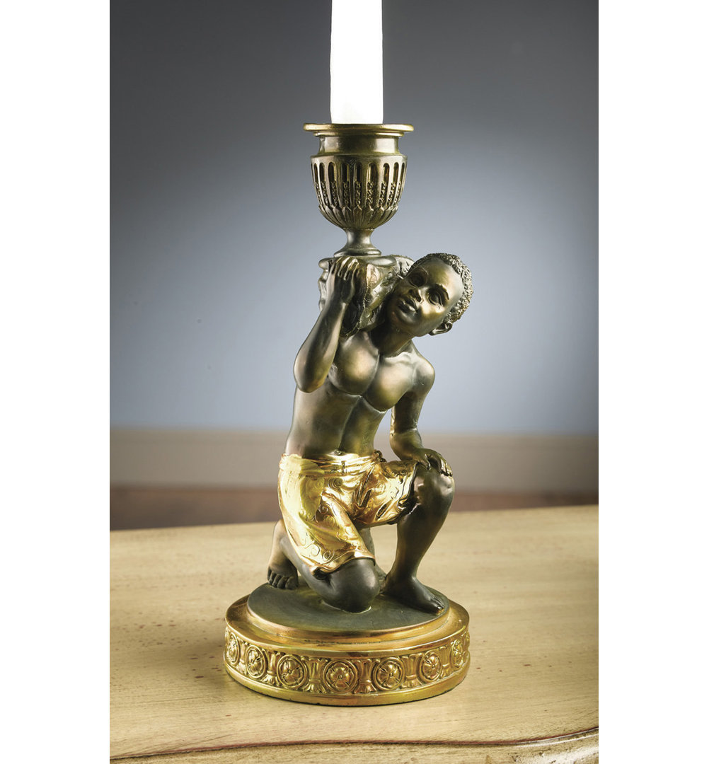 10'' H Resin Tabletop Candlestick Astoria Grand