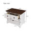 Table de bout en bois avec table de chevet à deux tiroirs pour table de bout pour chambre à coucher, salon, chambre d'enfant, blanc et noyer
