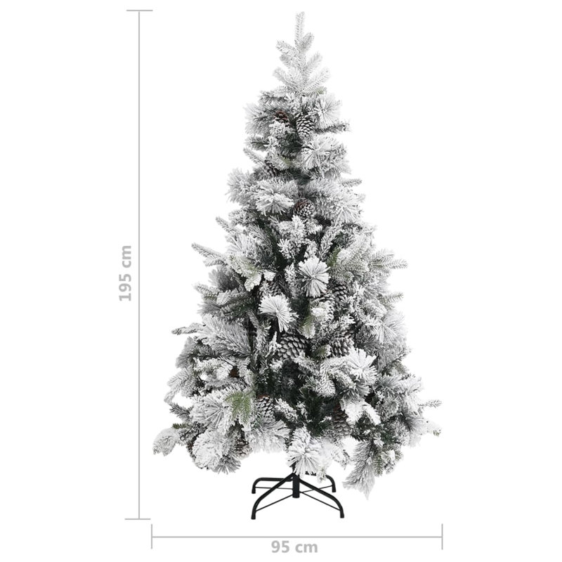 Artificial Pine Christmas Tree, 6.4ft H x 3.12ft W x 3.12ft D