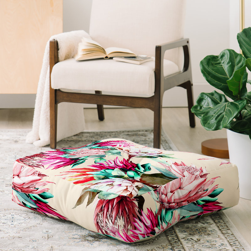 Coussin de sol fleuri marta barragan camarasa très grand lit