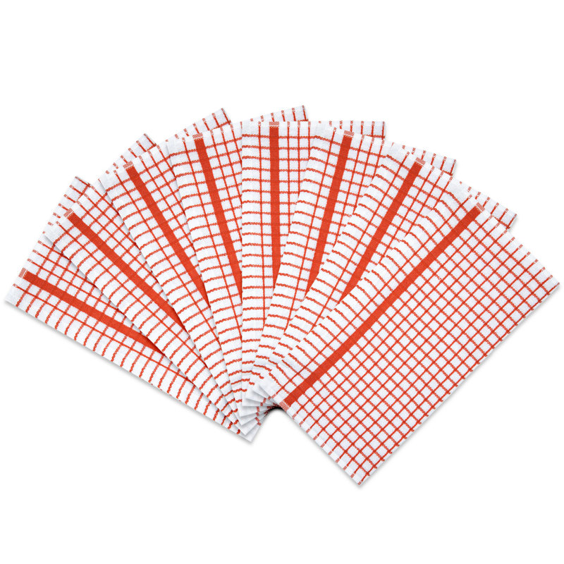 Checkered Jacquard Dish Cloth Kitchen Towel, Black/White