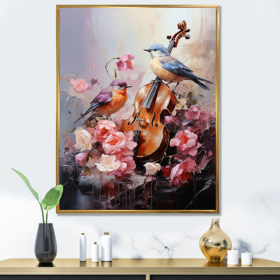 Violon et nuances harmoniques de la nature sur toile