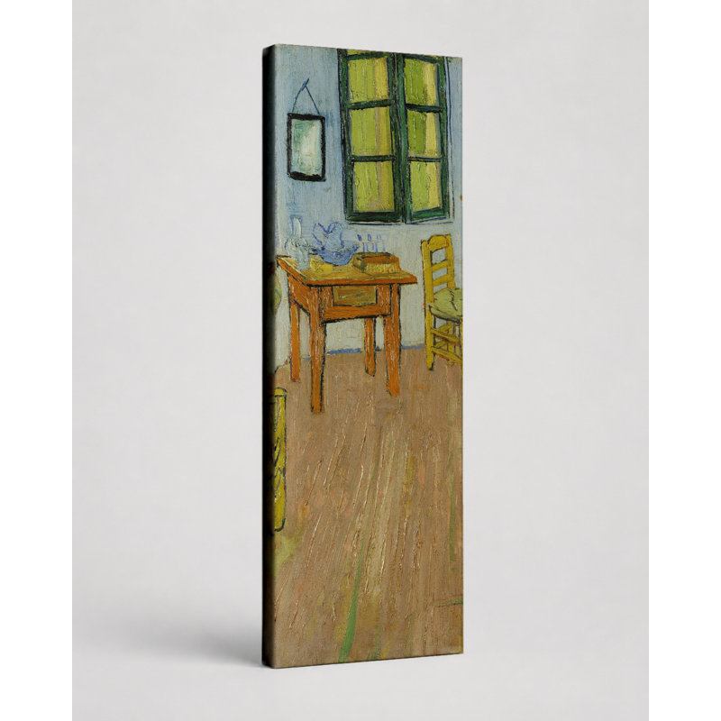 La chambre à coucher à Arles (1888) - Art mural sur toile haut, 48" W x 16" H