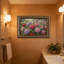 Cadre mural vintage orné d'hortensias et de pivoines – Cadre décoratif doré pour œuvres d'art.-661659871