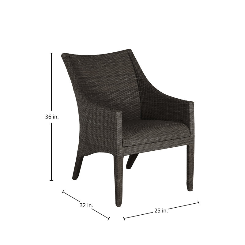 Athena Plus Patio Lounge Chair, Black Walnut