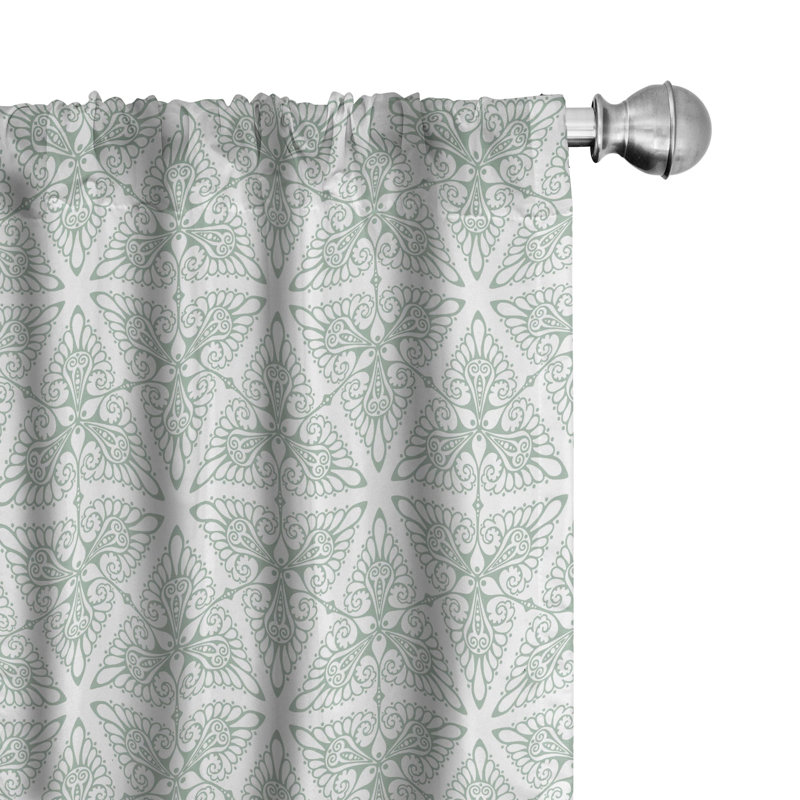 Damask Semi-Sheer Rod Pocket Curtain Panels, 28" x 84"